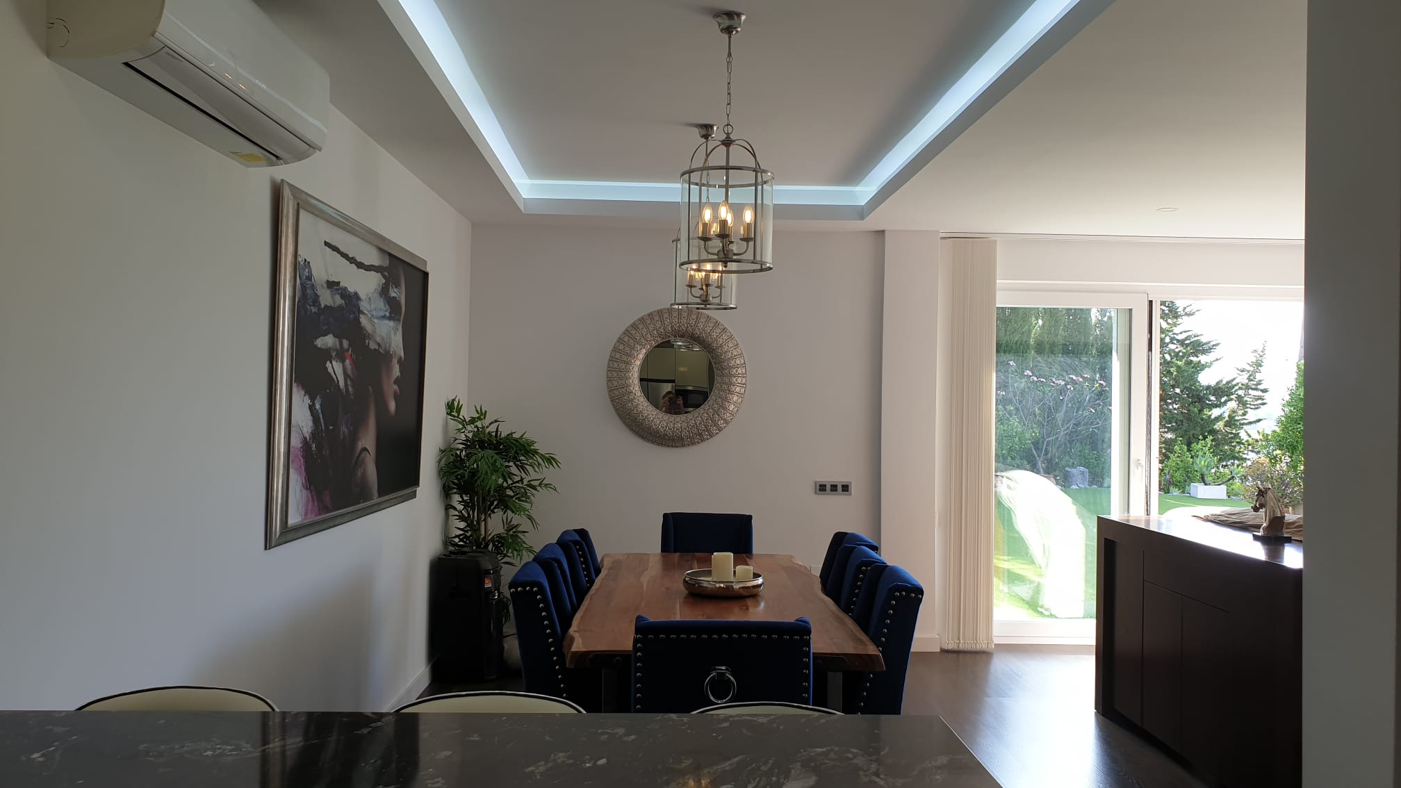 Solar panels and sustainable energy system at luxury country estate Finca El Aljibe